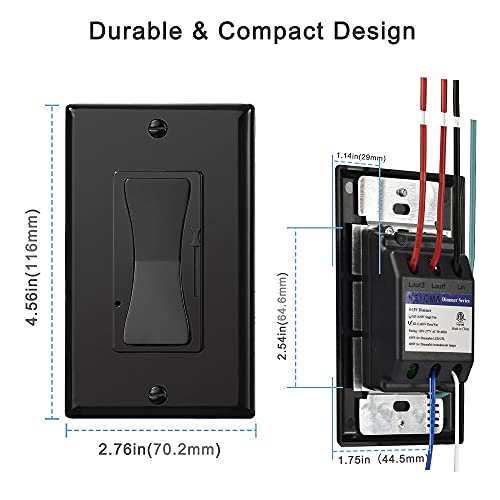 Black 0 10V LED Dimmer Switch