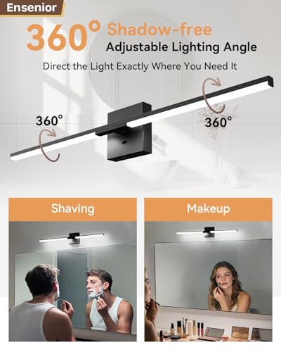 32" Modern Black Bathroom Vanity Lights