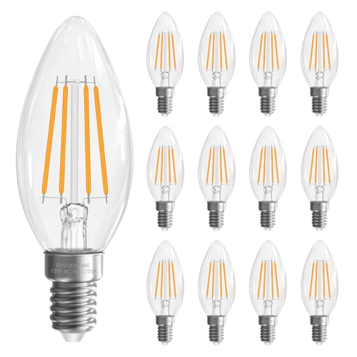E12 Candelabra Light Bulbs 60 watt Equivalent (12 Count)