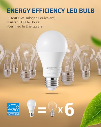 60W Equiv Dimmable A19 LED Bulbs (4 Count)