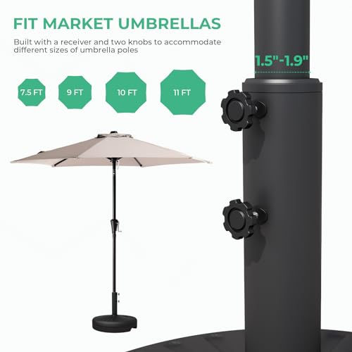 81.5lb Max Capacity Outdoor Patio Umbrella Base