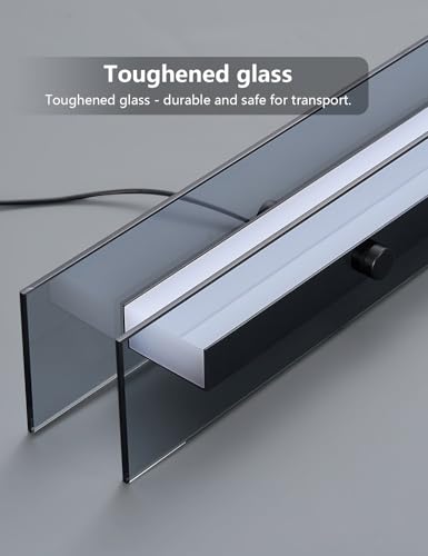 Glass Modern Black Linear Pendant Light