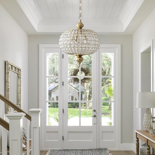 Vintage Crystal Globe Chandelier