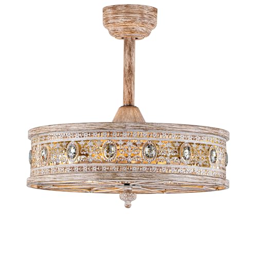 Farmhouse Chandelier Ceiling Fan with Light