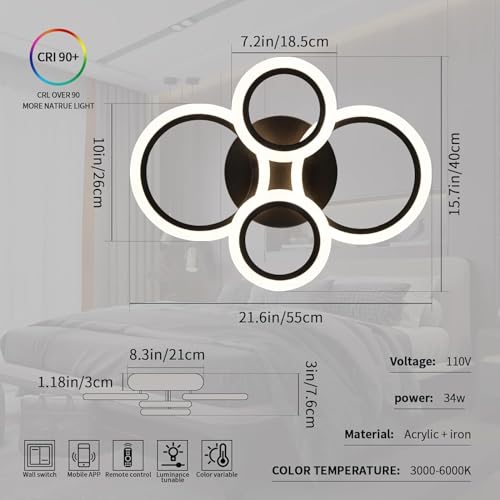 34W Modern LED Ceiling Light