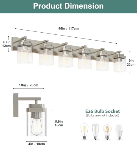 Brushed Nickel Bathroom Light Fixtures