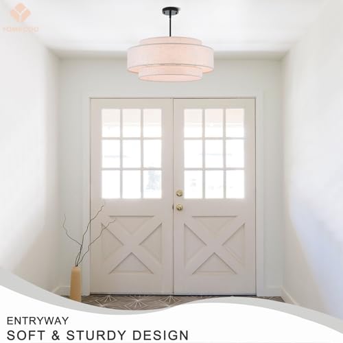 23.6" Modern Large Drum Chandelier