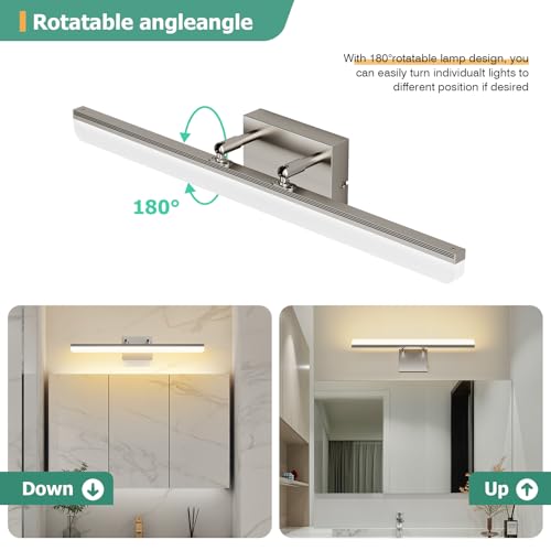 Brushed Nickel Vanity Light 24"