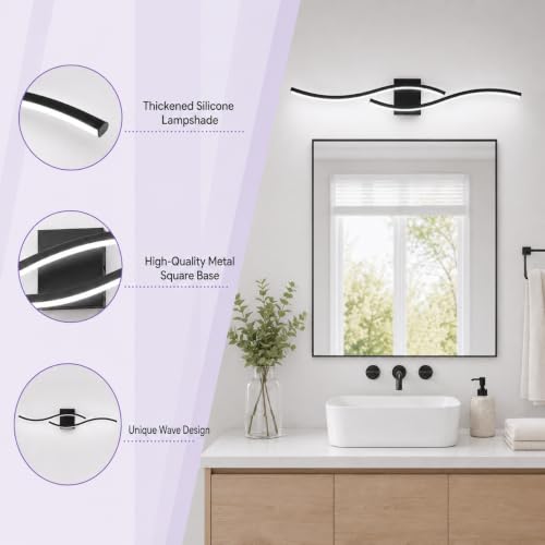 Modern Vanity Lights Dimmable Bathroom Light Fixtures Over Mirror Bathroom LED Vanity Light for Bathroom Living Room