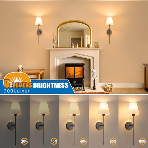 Battery Operated Wall Sconce Set of 2 (2 Count)