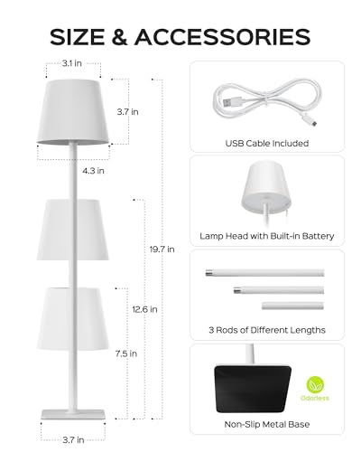 Cordless Lamp DIY Height (2 Count)
