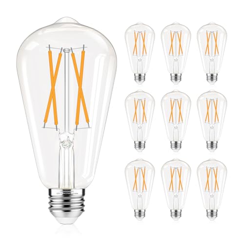 Dimmable Edison Bulbs 2700K Warm White (10 Count)