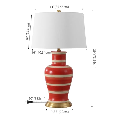 Julian Classic Ceramic Urn Metal LED Table Lamp 29"