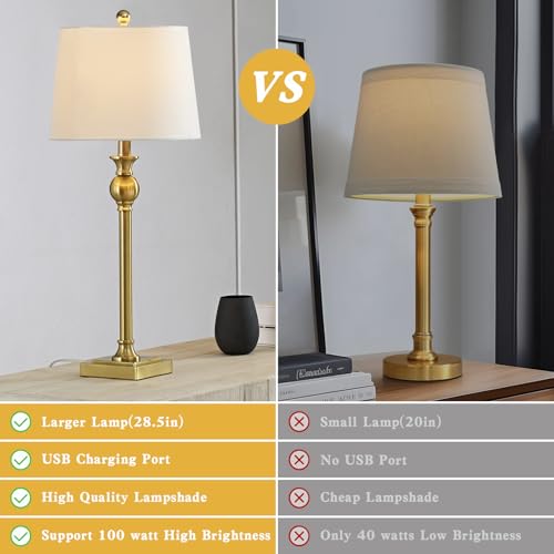 28" Buffet Table Lamps Set of 2 for Living Room (2 Count)