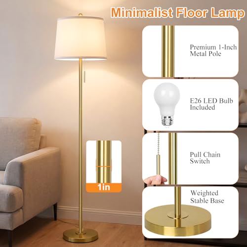 Gold Floor Lamps for Living Room
