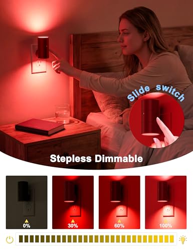 Red Night Light Plug into Wall (4 Count)