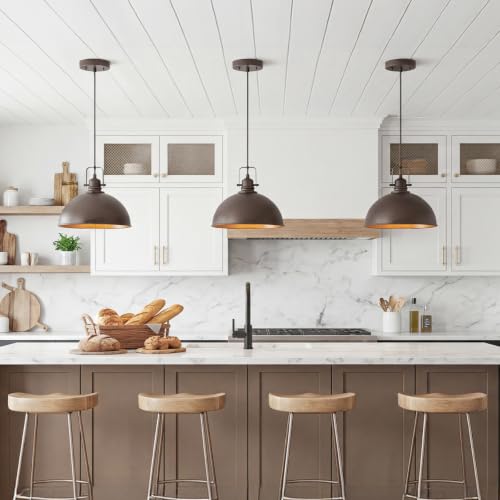 Oil Rubbed Bronze Farmhouse Dome Pendant Lights