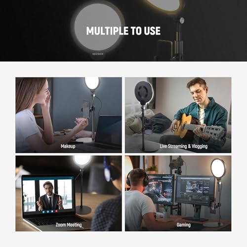 Basics 7" Desk Ring Light for Video Recording