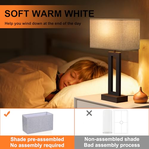 Nightstand Table Lamps for Bedrooms Set of 2 (2 Count)