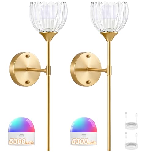 Vintage Battery Operated Wall Sconce Set of 2 (2 Count)