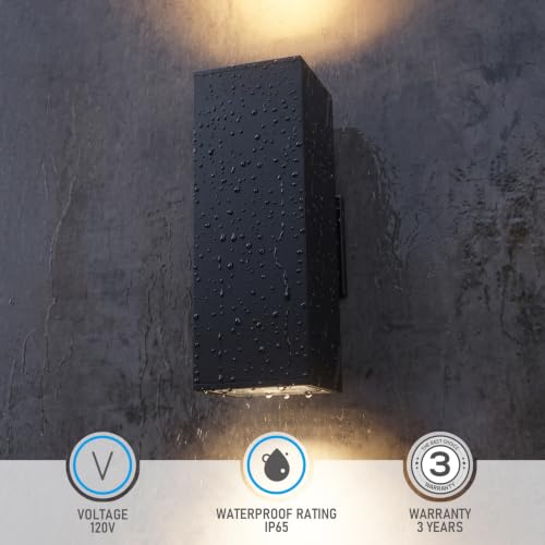 2 Pack 22" Outdoor Rectangular Wall Light (2 Count)