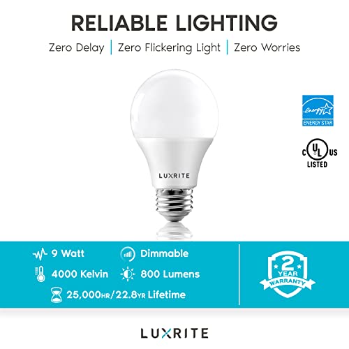 A19 LED Light Bulb 60W Equivalent 800LM (16 Count)