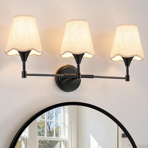 Black Bathroom Vanity Light Fixtures (Matte Black / 3 LIGHT)
