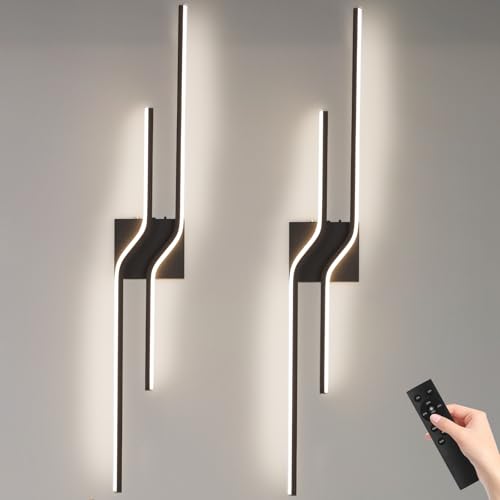 Modern Battery Operated Wall Sconces Set of 2 (2 Count)