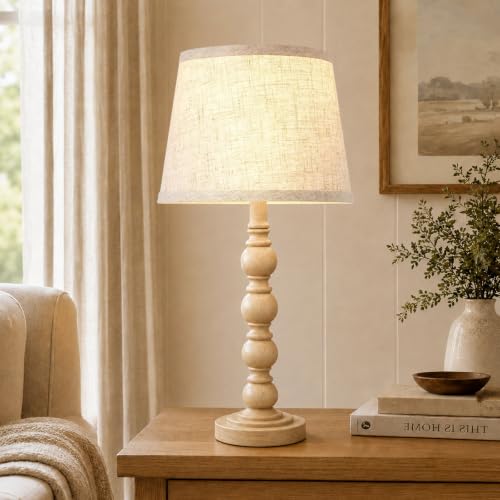 Farmhouse Table Lamps Set of 2 (Beige)