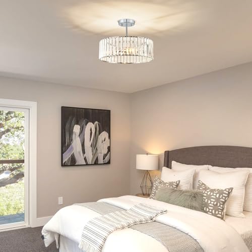 Crystal Chrome Ceiling Light