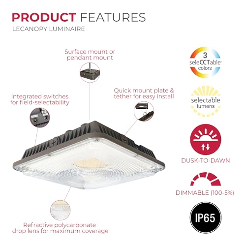 CLCS 50 120W Commercial Outdoor LED Canopy Light