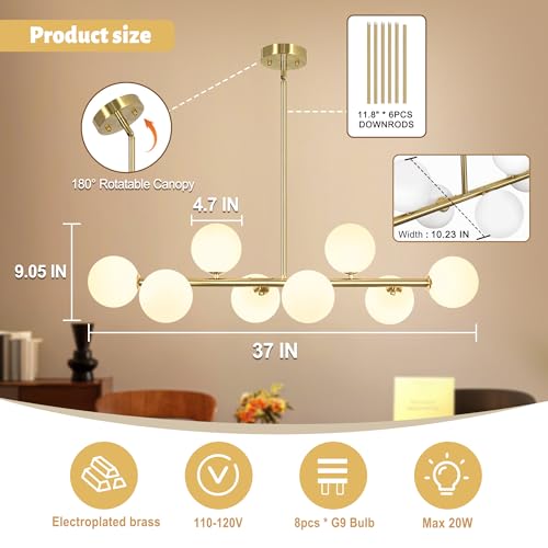 Linear Globe Chandelier