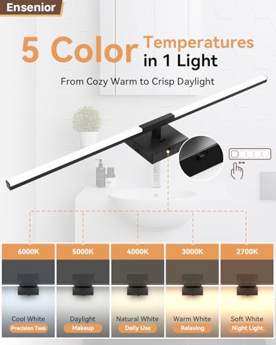 32" Modern Black Bathroom Vanity Lights