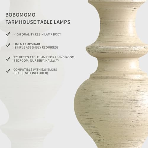 27" Antique White Table Lamps Set of 2 (2 Count)