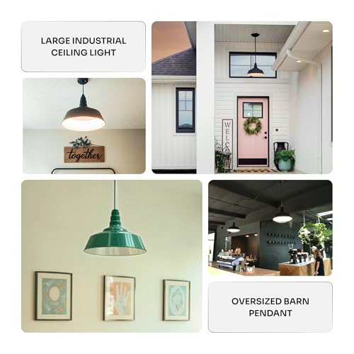 Industrial Pendant Light 20 Inch Extra Large Steel