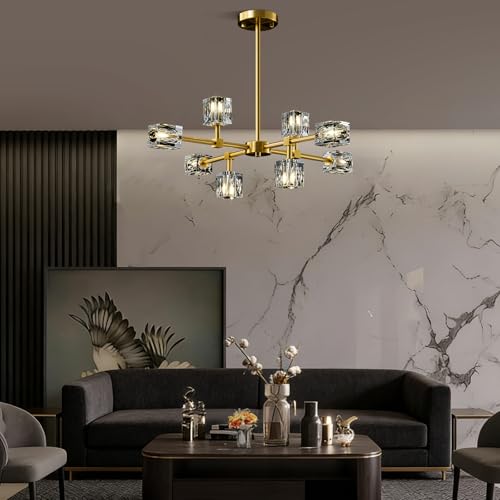 Modern Sputnik Gold Chandelier