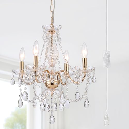 Plug in Crystal Chandelier