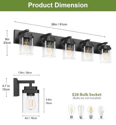 Black Bathroom Light Fixtures