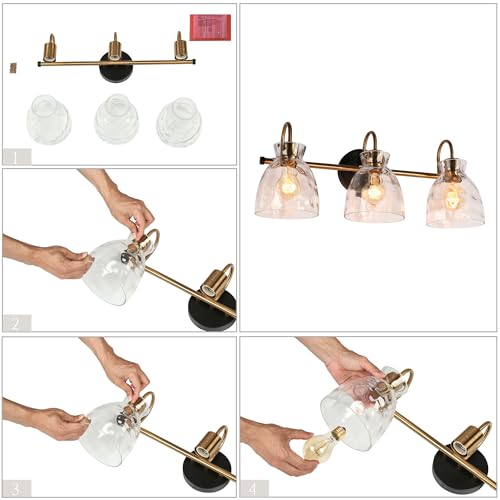 Black Gold Bathroom Light Fixtures