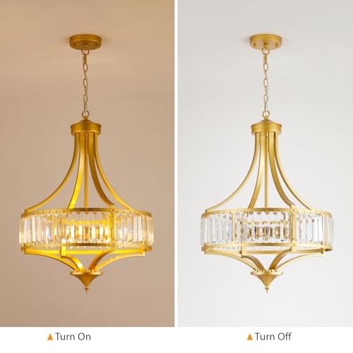 Modern Gold Crystal Chandelier