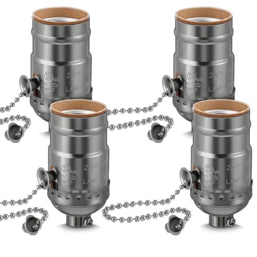 4 Pcs Pull Chain Lamp Socket Replacement (4 Count)
