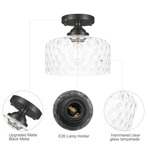 Small Semi Flush Mount Ceiling Light Fixture