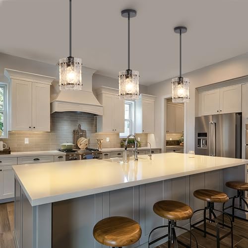 Black Glass Pendant Lights Kitchen Island