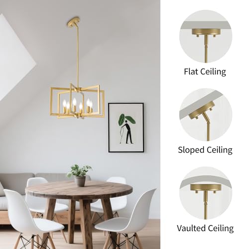 Modern Gold Chandeliers for Dining Room