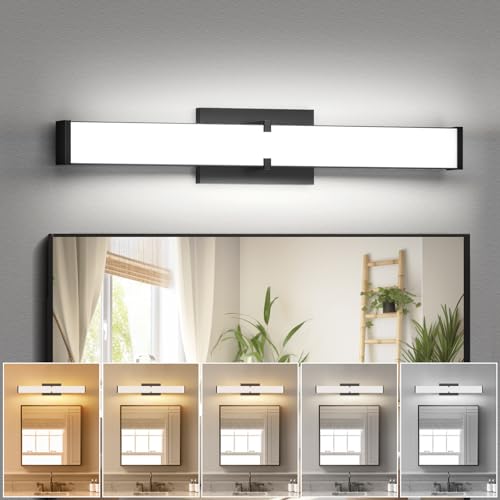 Modern Bathroom Light Fixtures Over Mirror