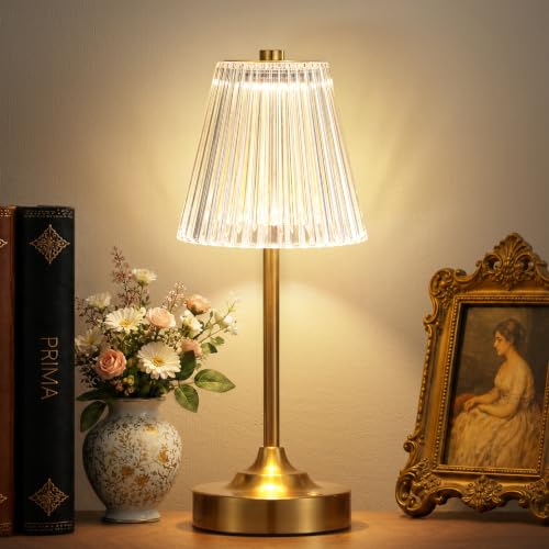 Gold Cordless Rechargeable Table Lamp