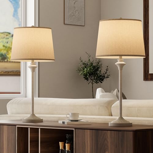 Farmhouse Table Lamps Set of 2 for Living Room (2 Count)