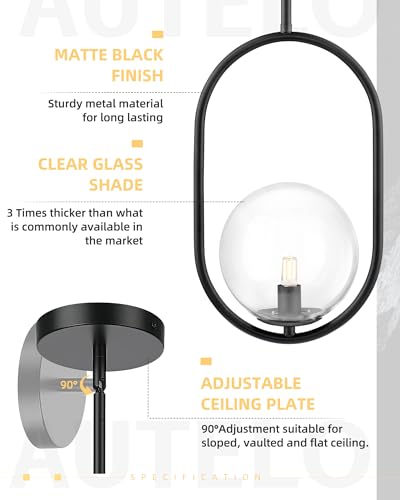 1 Light Black Pendant Lights Kitchen Island