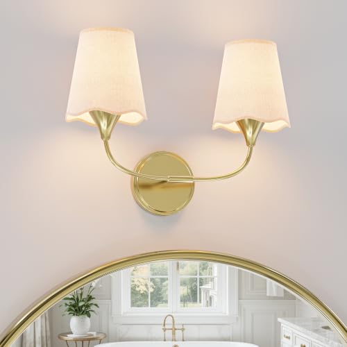 Bathroom Light Fixtures Over Mirror (Gold / 2 Light)