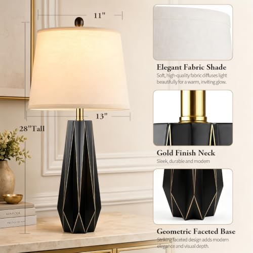 28'' Black Table Lamp for Living Room